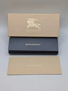 BURBERRY AUTHENTIC EYEGLASSES GLASSES OPTICAL BLACK LARGE HARD CASE BOX - Picture 1 of 12