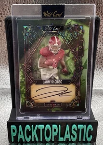 2023 WILD CARD 5 CARD DRAW STACKED DECK Encased Auto 1/3 JAHMYR GIBBS B4 - Picture 1 of 2