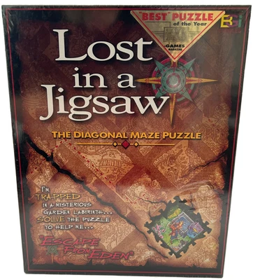 Jigsaw Puzzle Lost In A Jigsaw: The Diagonal Maze "ESCAPE FROM EDEN" 1997 NEW - Image 1 of 4