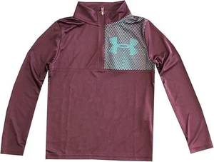 Under Armour UA Tech HeatGear Long Sleeve T-Shirt 1/4 Zip Boys Size Large Youth - Picture 1 of 3