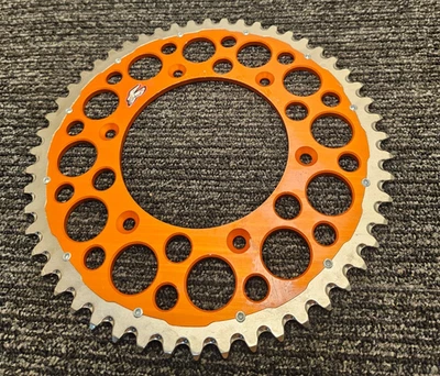 Renthal 2240-520 двойное кольцо желобчатое заднее цепное колесо зубчатое оранжевое сменное - Изображение 1 из 4