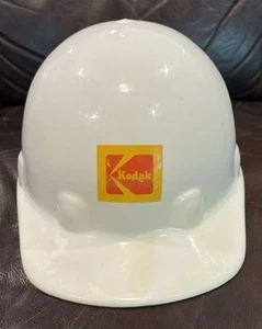 Vintage Eastman Kodak Co. Advertising Fibre-Metal White Safety Hard Hat U.S.A. - Bild 1 von 17