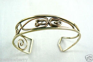 Vintage Krementz USA goldfarben Metall signiert Wirbel Manschette Armband $0sh  - Bild 1 von 1