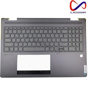 New Lenovo Yoga 7 16IRL8 82YN Palmrest Keyboard Backlit Storm Grey 5CB1L31865 US - Afbeelding 1 van 6