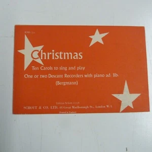 recorder CHRISTMAS ten carols to sing and play, Bergmann - Picture 1 of 2
