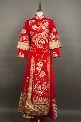 Traje de boda clásico bordado chino vestidos de novia vestido de festival Foto 1 de 4