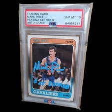 Mark Price CAVS Signed Autograph Auto 1988 Fleer RC Rookie Card #25 PSA Gemmt 10