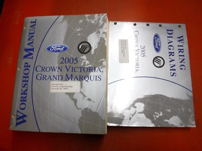 Ford Crown Victoria Mercury Grand Marquis 2005 manual de servicio de fábrica con cableado Foto 1 de 4