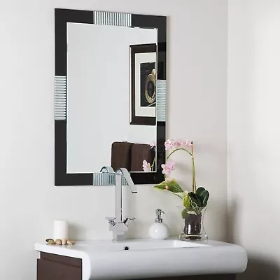 Decor Wonderland SSM525 Francisco Beveled Frameless Mirror 31.5" x 23.6" - Image 1 of 4