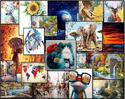 Malen nach Zahlen 50x40cm SET mit Pinsel undAcrylfarbe für Kinder und Erwachsene - Bild 1 von 4