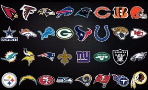 NFL Fathead style Wall Decals 20", with 2 bonus stickers