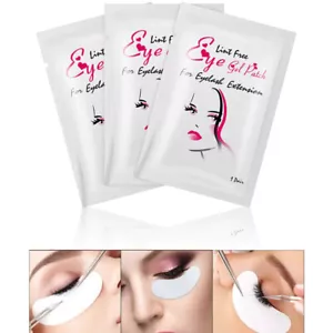Extensiones de pestañas debajo de los ojos almohadillas de gel parches de pelusa salón de maquillaje 1-200 Reino Unido - Imagen 1 de 5