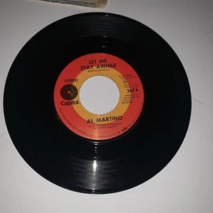 AL MARTINO "LET ME STAY AWHILE WITH YOU" 45RPM 7" VINYL EXC CAPITOL Excellent - Imagen 1 de 2