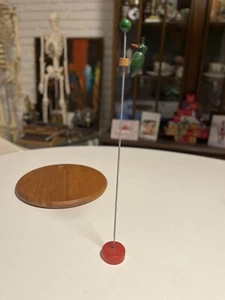 Vintage Spring Pole Falling Pecking Woodpecker Bird Kinetic Novelty Toy Wooden - Picture 1 of 5
