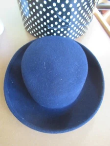 Laura Ashley Navy Blue Hat One Size VGC Bargain! - Picture 1 of 5