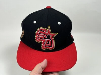 Sun Diego Baseball Cap Hat No. 81 ZEPHYR Black Red Snapback Embroidered - Image 1 of 4
