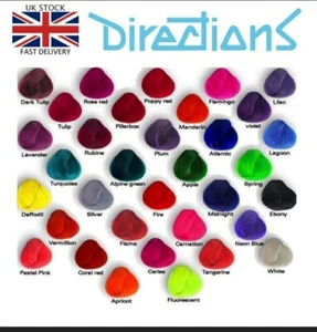Directions Semi-Permanent Bright Vegan Hair Dye - Cruelty Free. REDUCED TO CLEAR - Picture 1 of 29