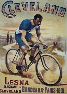 BICYCLE VINTAGE AD POSTER Cleveland RARE HOT NEW 1 - Picture 1 of 1