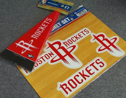 NBA Houston Rockets Basketball Team Multi Die Cut Magnet Set & Mini Pennants NEW Cover