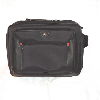 Wenger SWISSGEAR Black Lap Top Briefcase Carry On Messenger Bag - Image 1 of 4