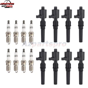 8 Ignition Coils Pack & Spark Plugs for Ford Lincoln Mercury V8 V10 DG508 SP479 - Picture 1 of 11
