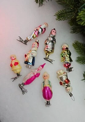 Beautiful Antique Characters Glass Christmas Ornaments Vintage Decorations Tales - Image 1 of 4
