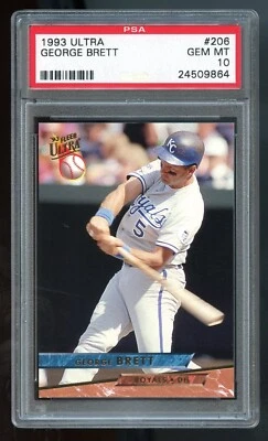 1993 Fleer Ultra George Brett #206 Graded PSA 10 Gem Mint Kansas City Royals HOF - Image 1 of 2