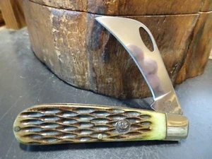 HEN & ROOSTER 4" CL. HAWKBILL AGB HANDLE POCKET KNIFE BLADE 4116 GERMAN MADE - Picture 1 of 12