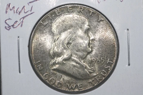 1955 Franklin Half, Mint Set, Gem Toned Unc. #1 Cover