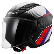 CASCO LS2 OF616 AIRFLOW 2 RUSH BIANCO BLU ROSSO TAGLIA L