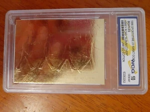 1996 23K GOLD BEATLES ABBEY ROAD CARD. 10 GRADE. - Bild 1 von 3