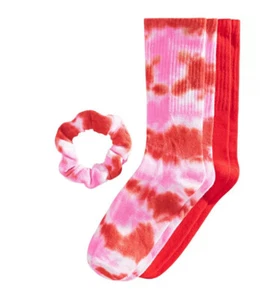 Jenni Crew Socks & Scrunchie Set 2 Pair Multi One Size - Picture 1 of 1