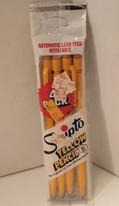 VINTAGE SCRIPTO  4 YELLOW MECHANICAL PENCIL NO. 2 IN PACKAGE B3479 - Picture 1 of 6