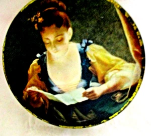 Tin Cookie Thorne's Old Masters, Jeune Fille Jean Raoux, UK, 6 1/2" across - Picture 1 of 3