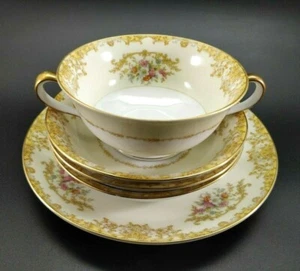 De Colección Noritake Postre Fruteros Plato Manejo Taza Floral Dorado Japón Murimura - Imagen 1 de 12