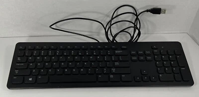 Keyboard Slim Quiet Black USB Wired DELL CN-053RMH-71581-58B-005N-A00 - Image 1 of 4