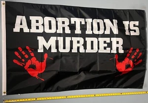 PRO LIFE FLAG SPEDIZIONE GRATUITA USA 1 Trump voto Pro Life USA segno anti aborto 3x5' - Foto 1 di 1