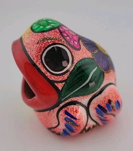 NEU Mexikanische Talavera Keramik ~ Frosch mit großem Mund ~ Baumwolle, Mengen ~ Schwammhalter ~ Aschenbecher - Bild 1 von 9