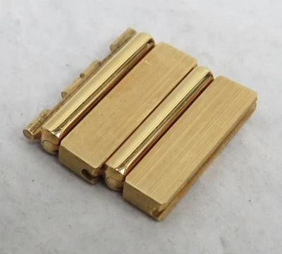 FACTORY ORIGINAL (2) PIAGET POLO 18K YELLOW GOLD 16.3 -15.8mm LINKS - Image 1 of 4