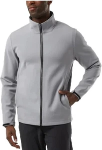 32 Degrees Heat Men's Full Zip Regular Fit Stand Collar Jacket, Gray, Large - Picture 1 of 5