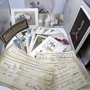 Ephemera Steuerbelege Postkarten Grußkarten um 1900 - Bild 1 von 11