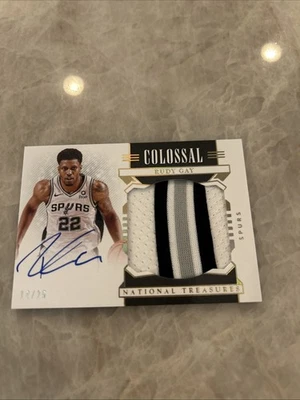 Autógrafo Rudy Gay 2019-20 Panini National Treasures material colosal 14/25 Foto 1 de 2