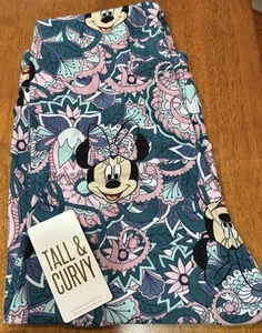 NWT LuLaRoe LLR Leggings TC Tall Curvy *MINNIE PAISLEY TEAL PINK* Rare uNiCoRn! - Picture 1 of 4