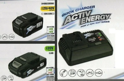 AUSWAHL  Akku-Ladegerät oder 40V o.  20V  LI-Ion AKKU  Active Energy für Ferrex  - Bild 1 von 3