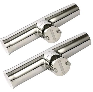 Amarine Made 2 Pcs Fishing Rod Holder, Stainless Tournament Style Clamp on... - Picture 1 of 8