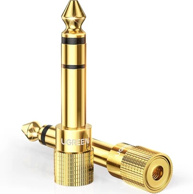 UGREEN 6.35mm 1/4 Male to 3.5mm 1/8 Female Stereo Headphone Adapter Gold  - Image 1 of 4