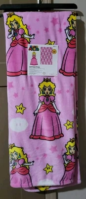 Tiro de felpa suave rosa Nintendo Princess Peach - 50x70 pulgadas - Nuevo con etiquetas Foto 1 de 4