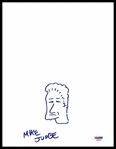 MIKE JUDGE SIGNED AUTOGRAPH HAND DRAWN 8x10 BOOMHAUER ORIGINAL ART SKETCH - PSA - Picture 1 of 1