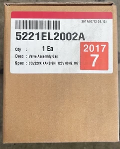 OEM LG Dryer Gas Valve #5221EL2002A Replaces AGM30063309 - Picture 1 of 1