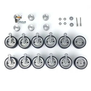 Metall Rennrad Räder für 1/16 Henglong Walker Bulldog 3839 RC Panzer Teil Zubehör - Bild 1 von 9